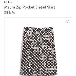 Le Lis Maura Zipper Detail Skirt Stitch Fox